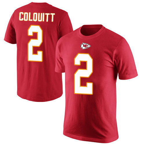Men Kansas City Chiefs #2 Colquitt Dustin Red Rush Pride Name and Number TShirt->nfl t-shirts->Sports Accessory